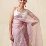 Saima pink saree