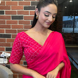 Prisha pink saree