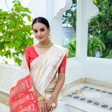 Isha white saree