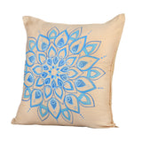 Mandla Blue Handpainted Cushion Cover Cushion Aynaa 