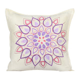 Mandala Hanpainted White Cushion Cover Cushion Aynaa 