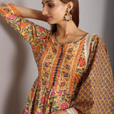 Narangi Handblock Suit Set Sets Aynaa 