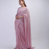 Shimmery Pink Saree Sarees Aynaa 