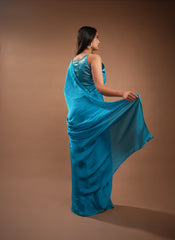 Navya Shimmer Blue Set